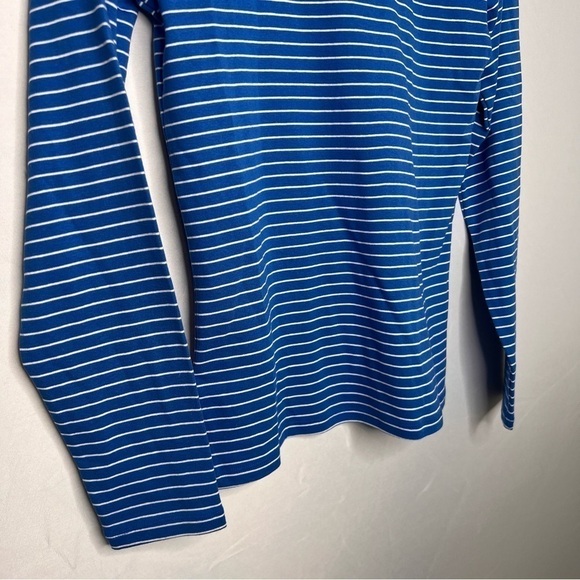 NWT! J. Crew Perfect-Fit Ribbed Striped Button Turtleneck. Size Medium. - Picture 8 of 13